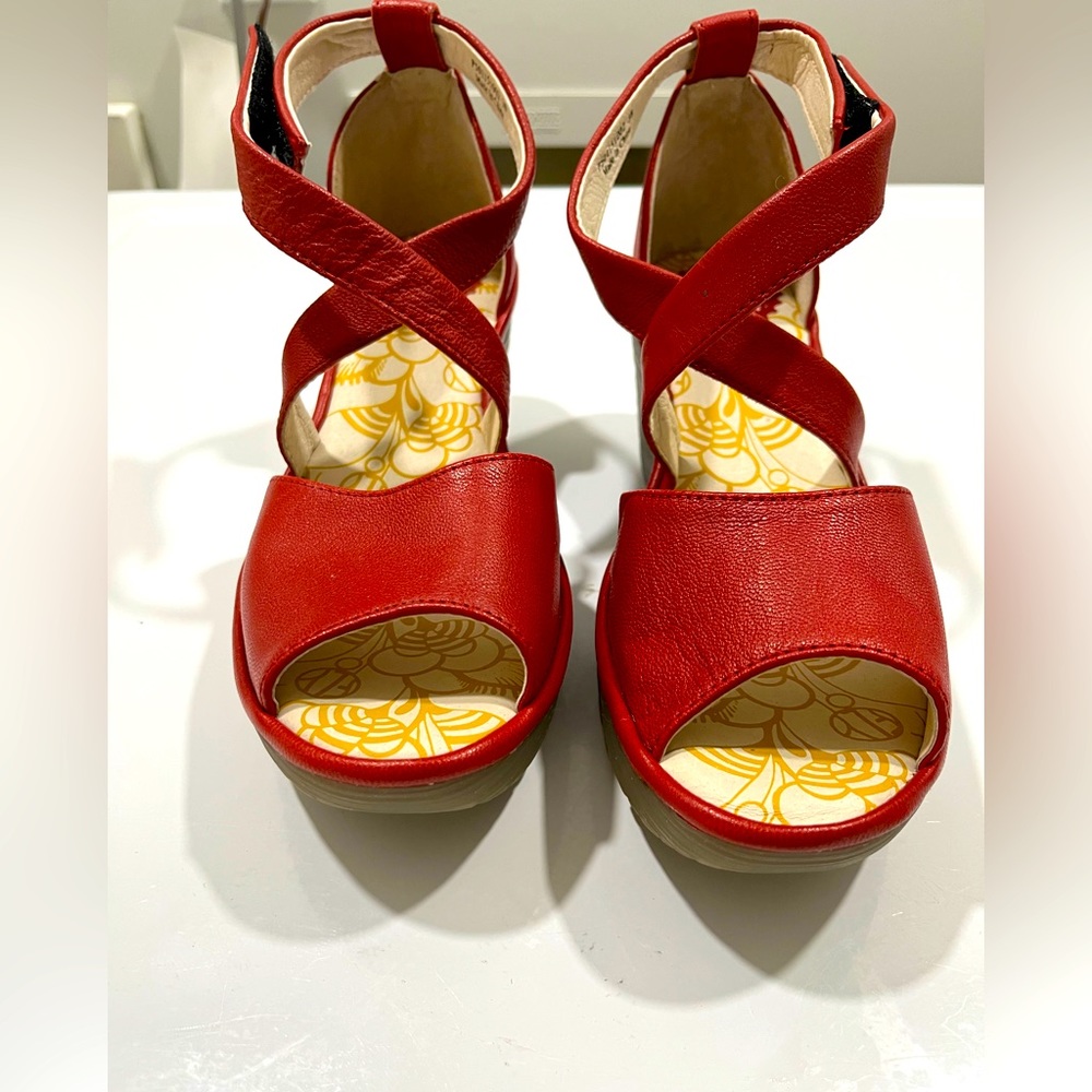 Fly London Red Wedge shoes